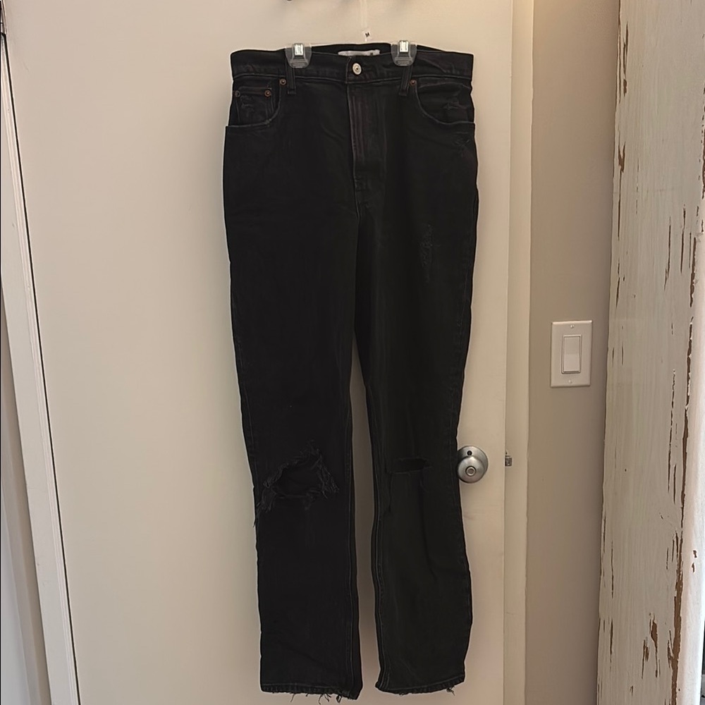 Abercrombie & Fitch Black High-Waisted Jeans
